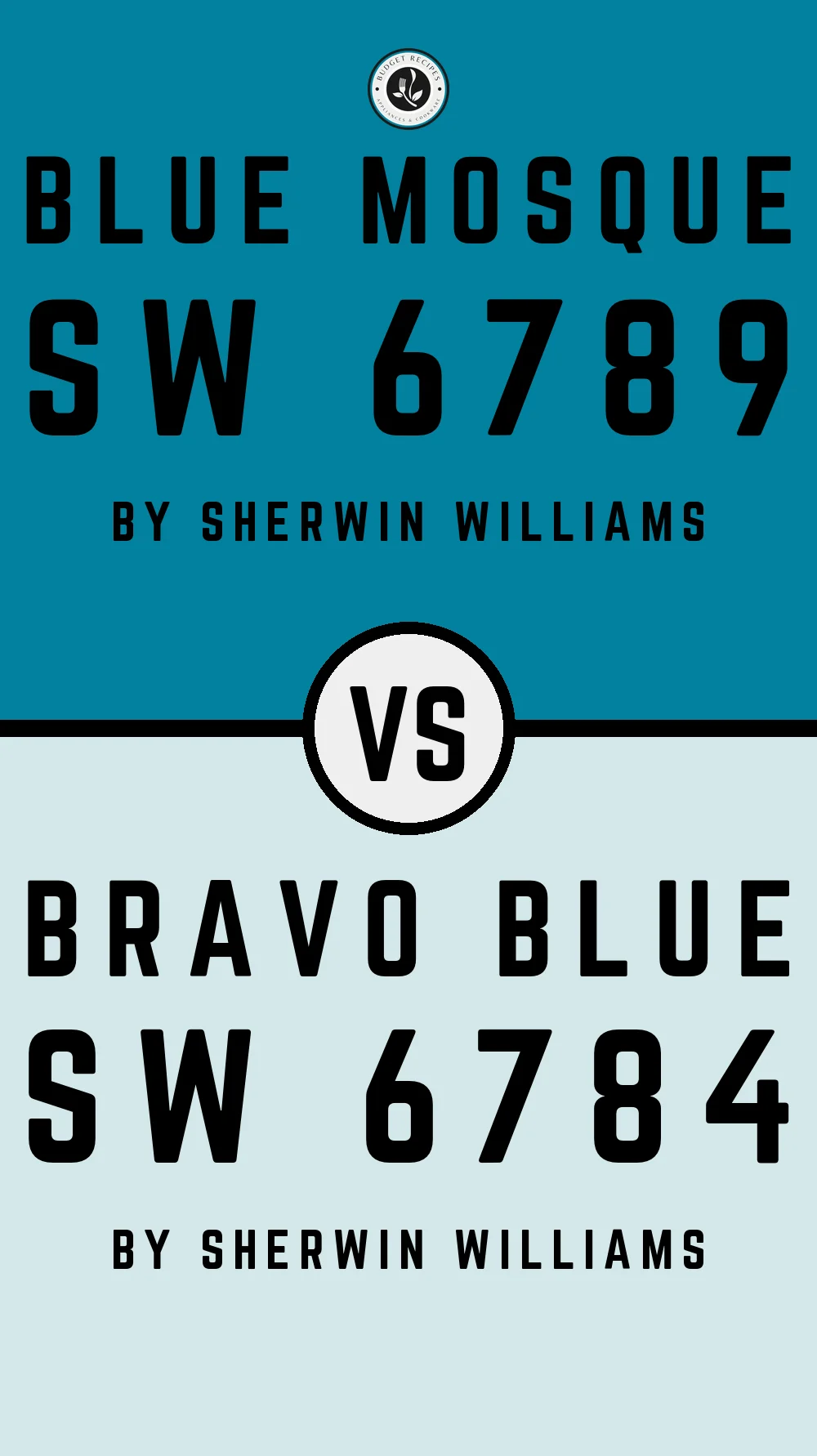 Blue Mosque SW 6789 vs Bravo Blue SW 6784