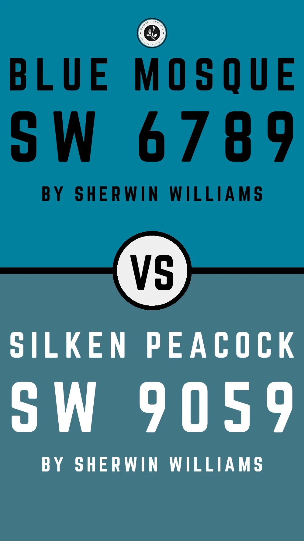 Blue Mosque SW 6789 vs Silken Peacock SW 9059