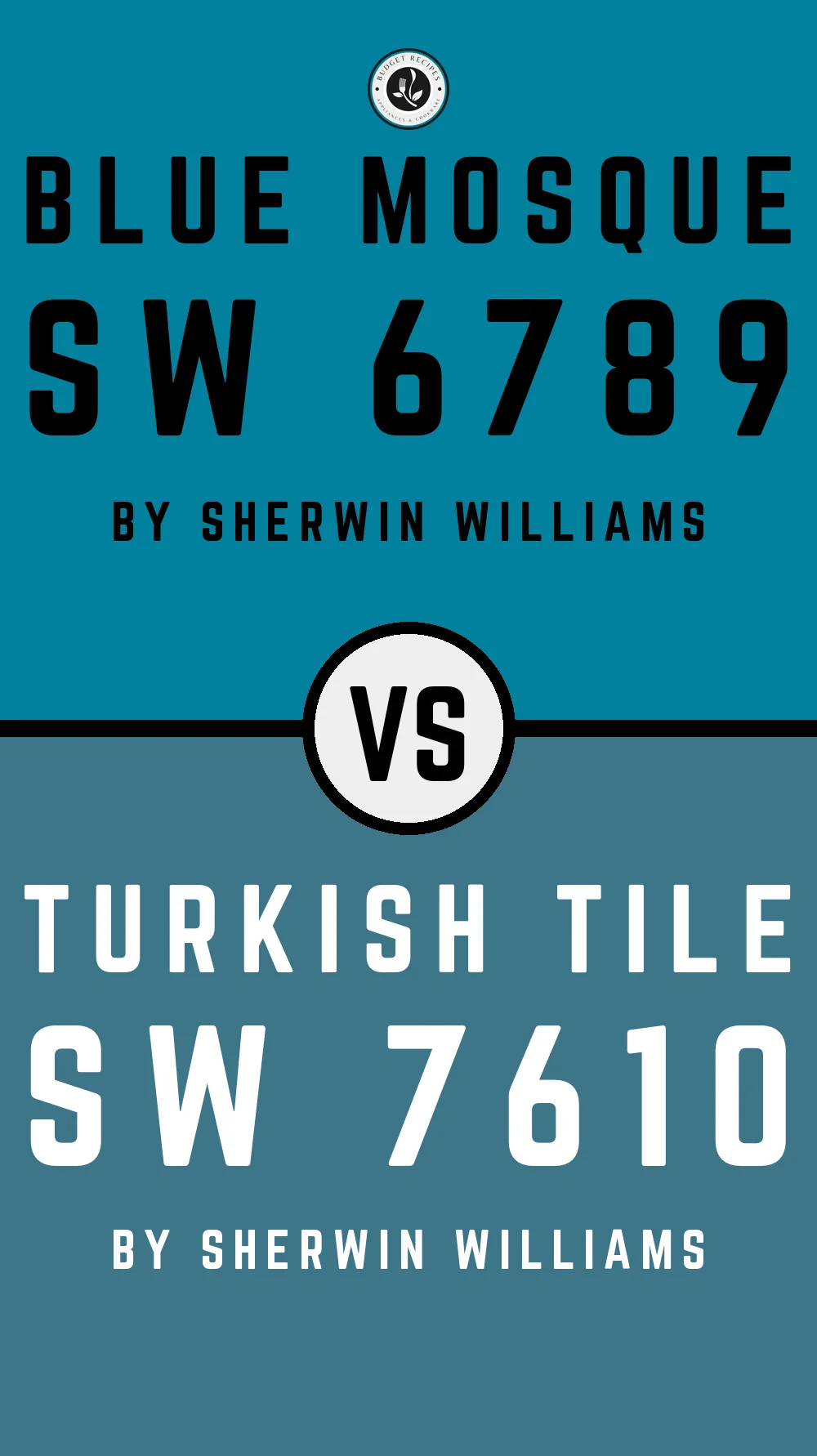 Blue Mosque SW 6789 vs Turkish Tile SW 7610