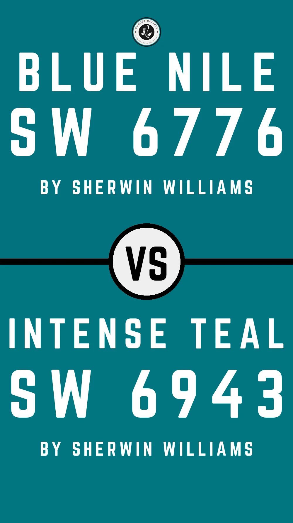 Blue Nile SW 6776 vs Intense Teal SW 6943
