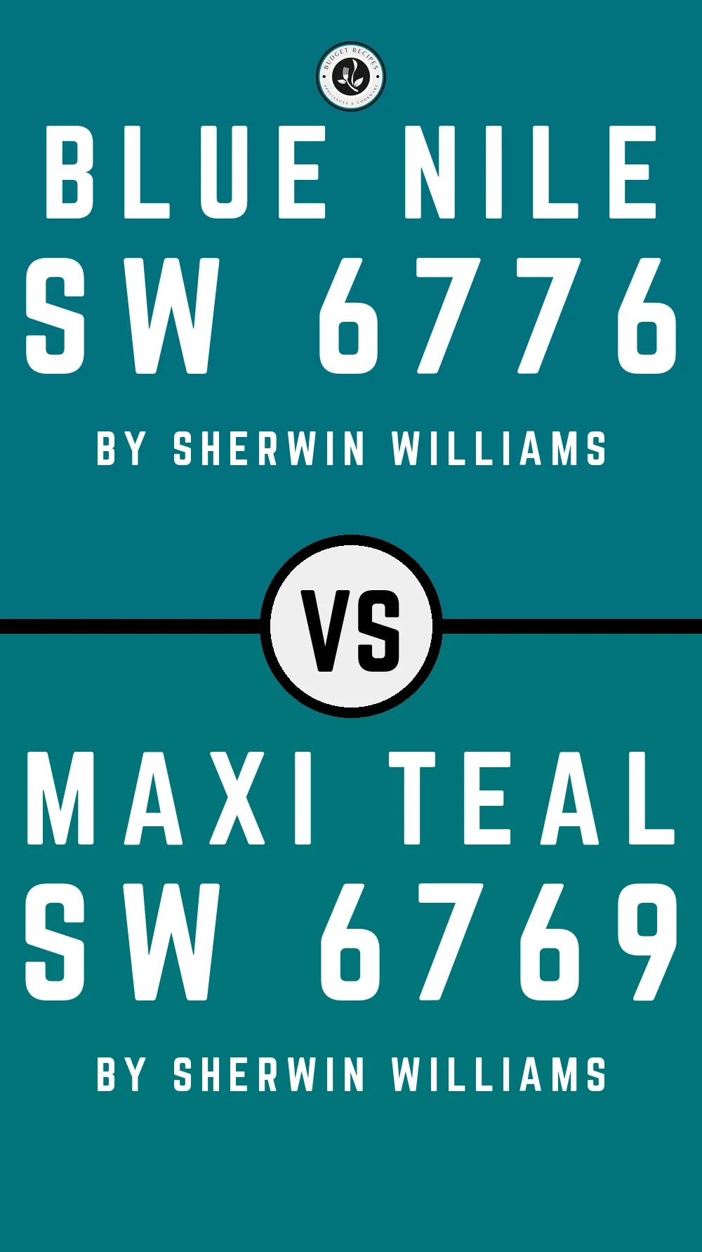 Blue Nile SW 6776 vs Maxi Teal SW 6769