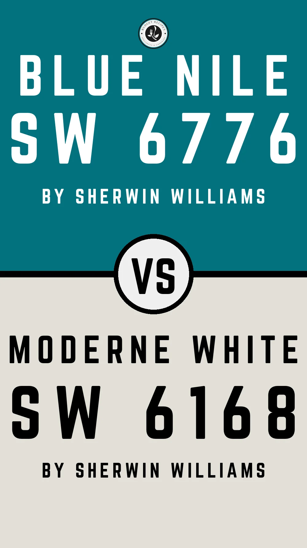 Blue Nile SW 6776 vs Moderne White SW 6168