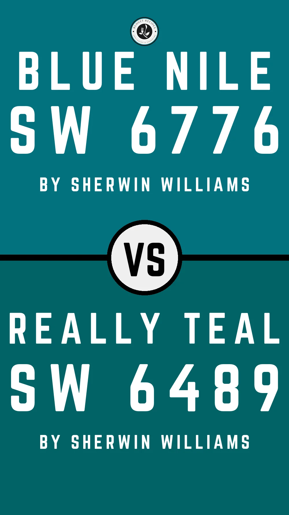 Blue Nile SW 6776 vs Really Teal SW 6489