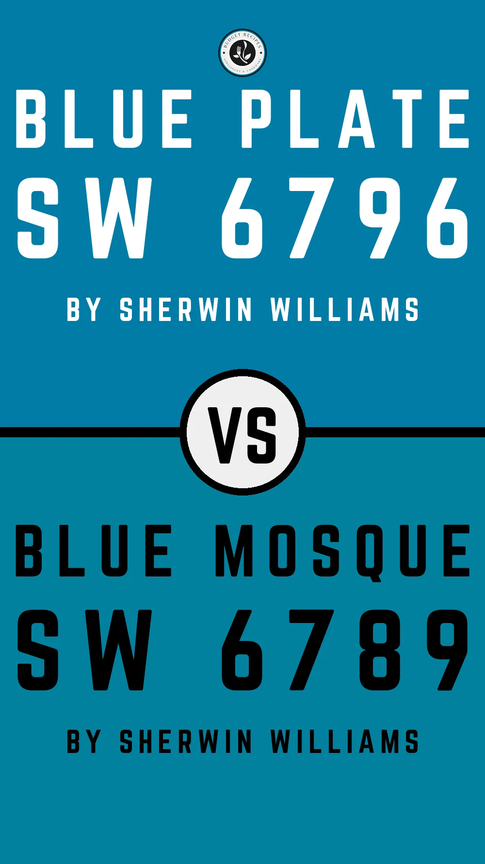 Blue Plate SW 6796 vs Blue Mosque SW 6789