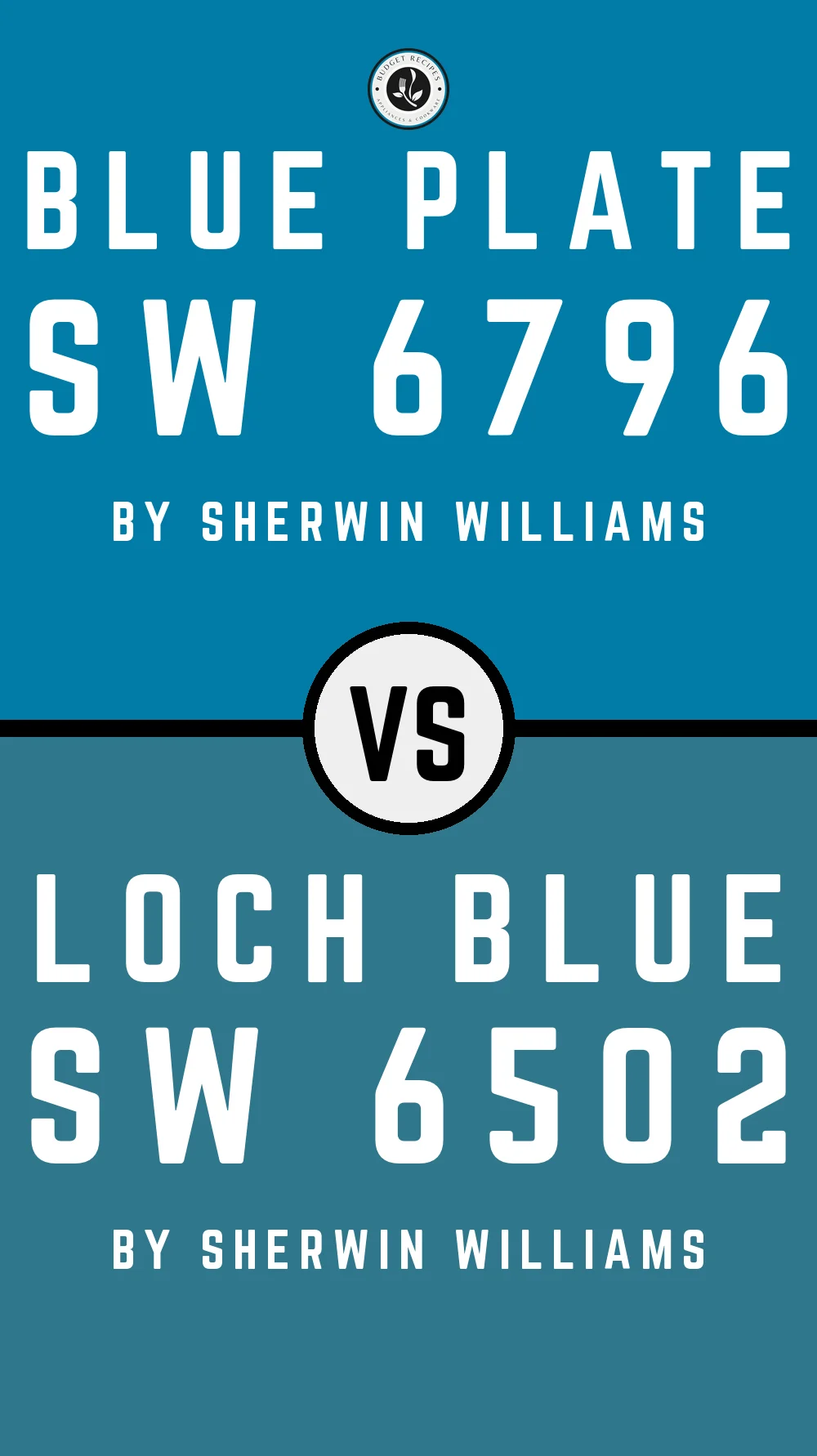 Blue Plate SW 6796 vs Loch Blue SW 6502