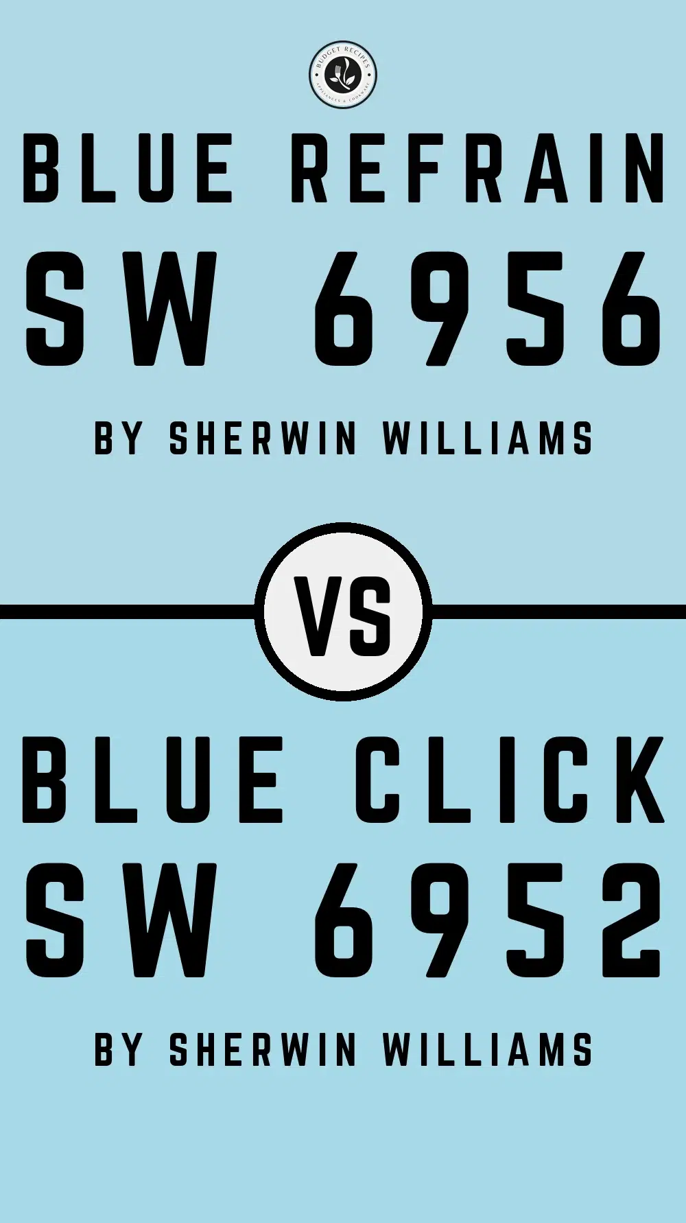 Blue Refrain SW 6956 vs Blue Click SW 6952