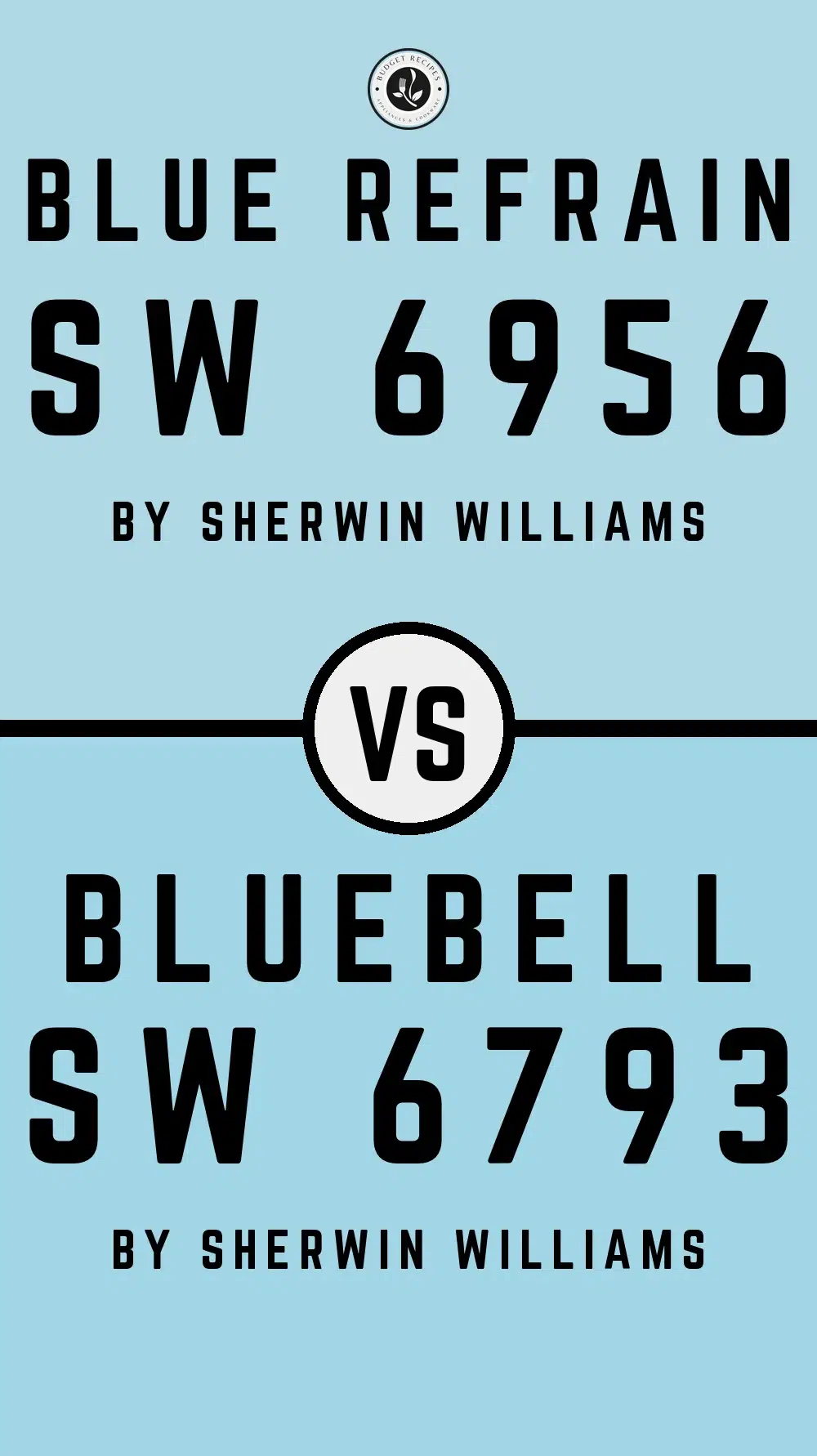 Blue Refrain SW 6956 vs Bluebell SW 6793
