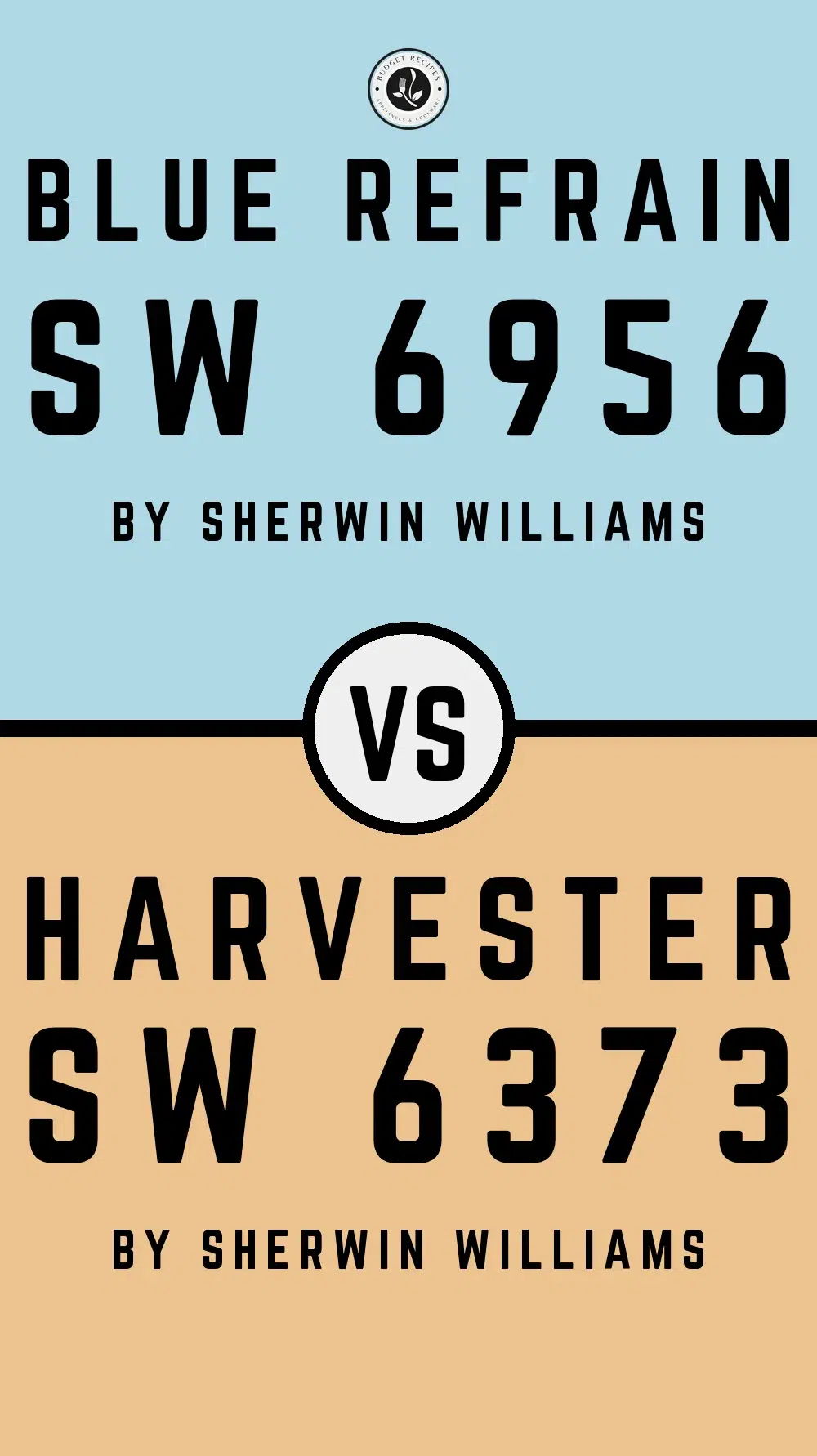 Blue Refrain SW 6956 vs Harvester SW 6373