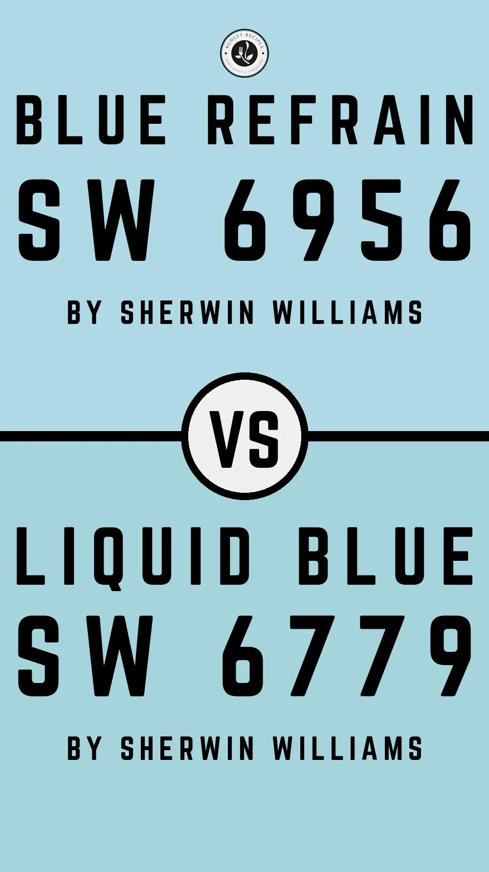 Blue Refrain SW 6956 vs Liquid Blue SW 6779