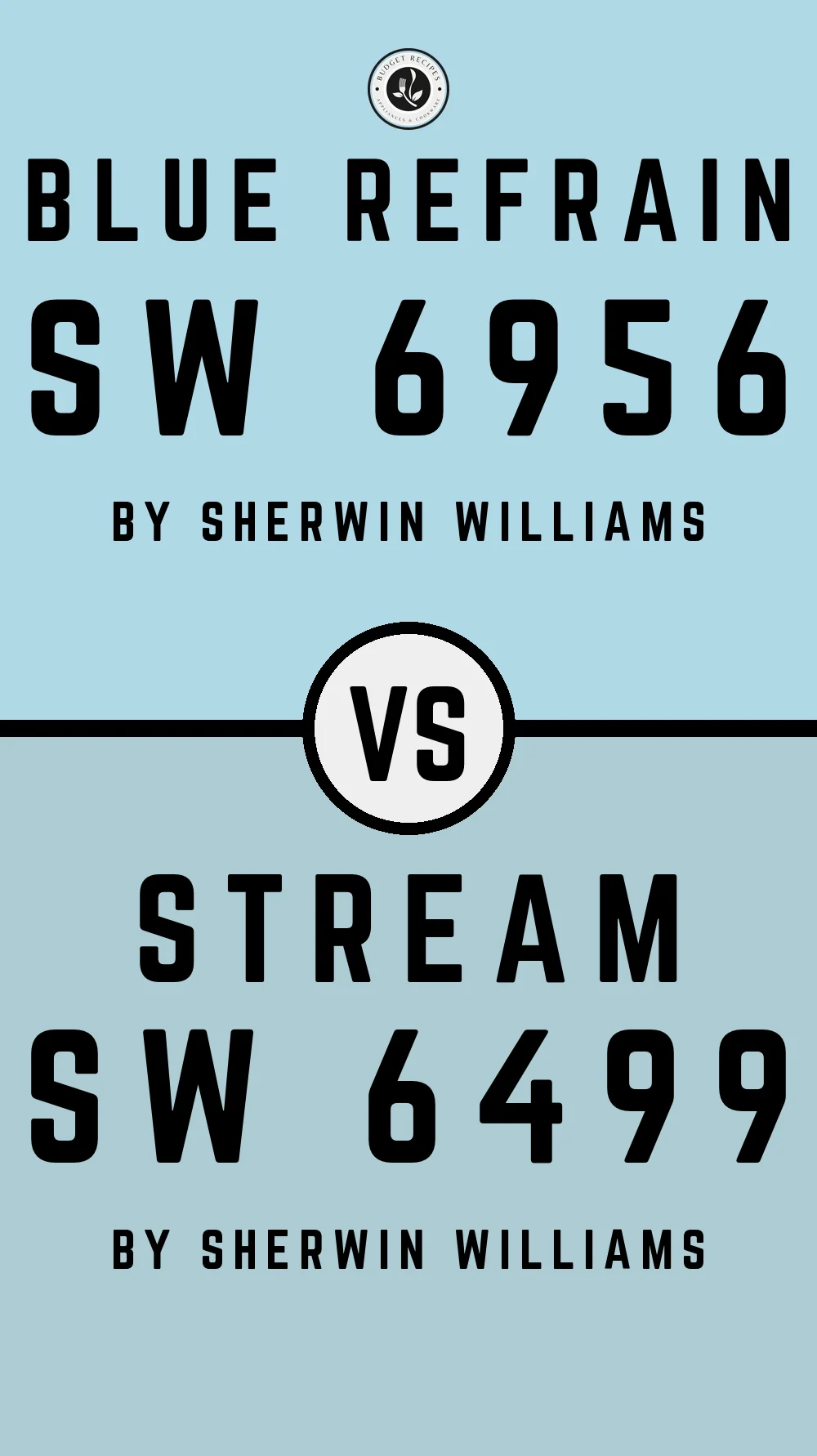 Blue Refrain SW 6956 vs Stream SW 6499
