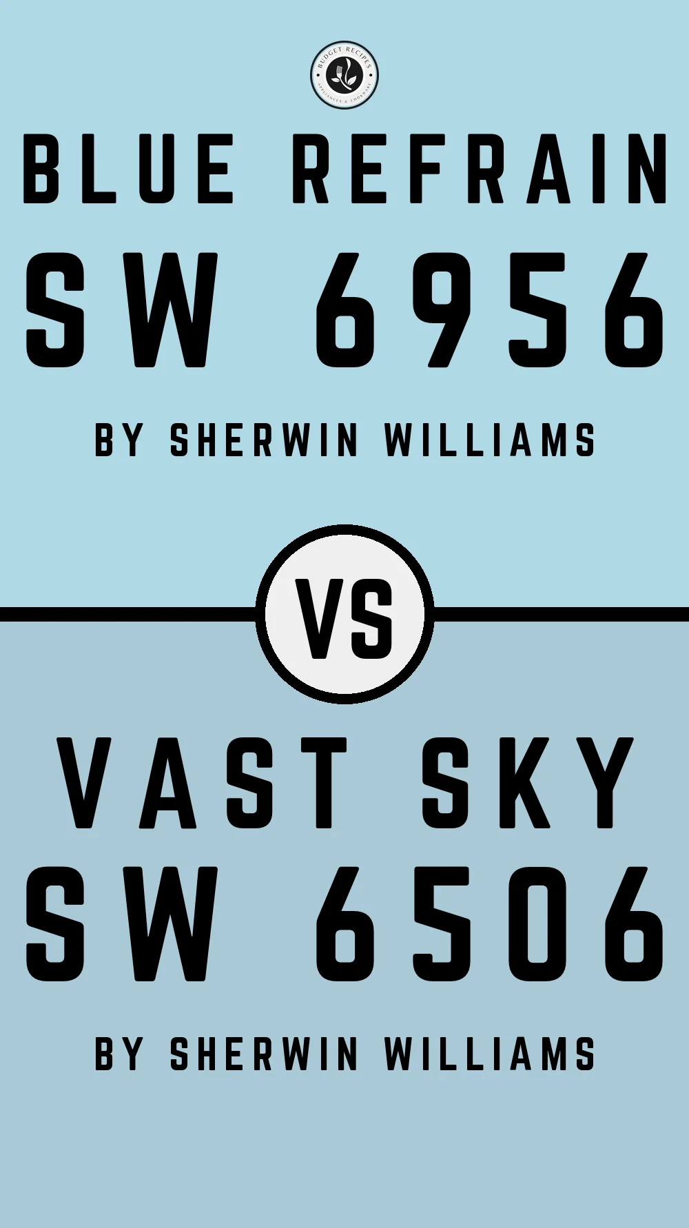 Blue Refrain SW 6956 vs Vast Sky SW 6506
