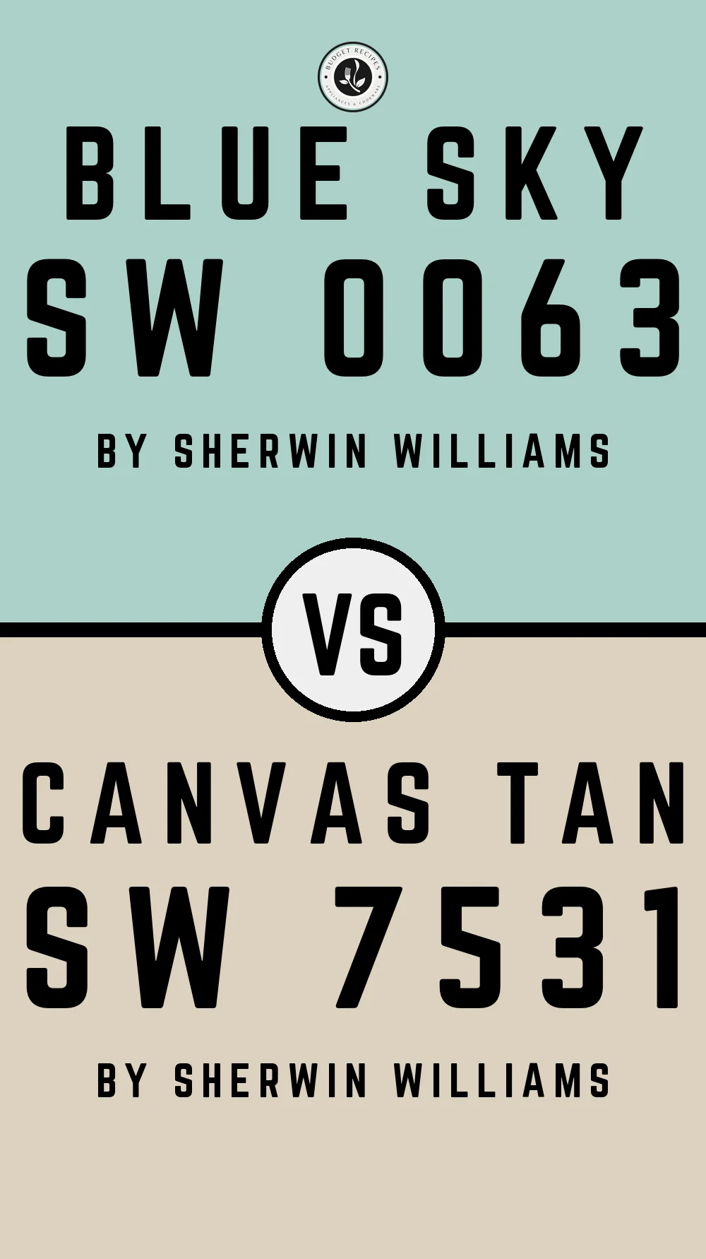 Blue Sky SW 0063 vs Canvas Tan SW 7531