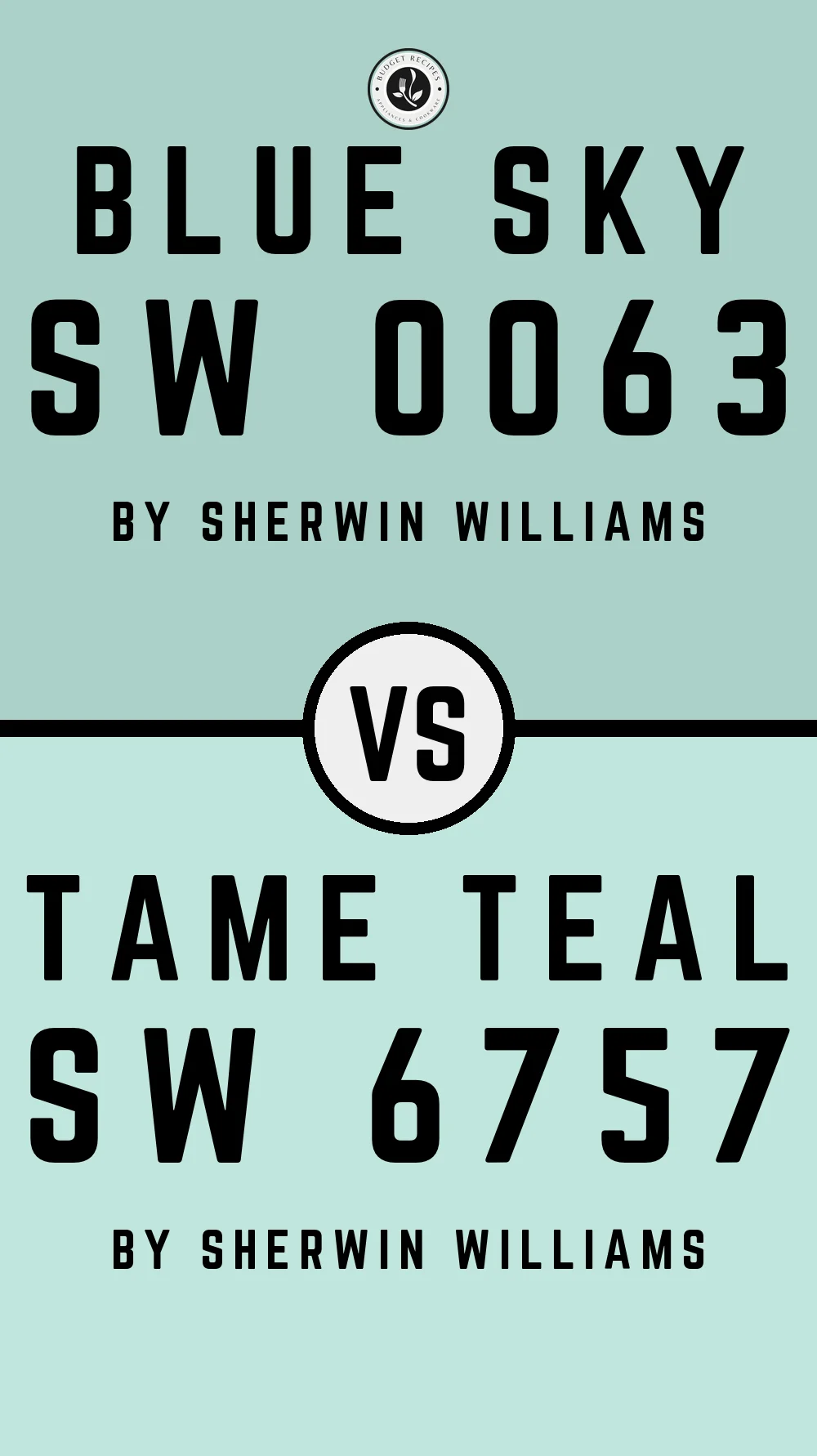 Blue Sky SW 0063 vs Tame Teal SW 6757