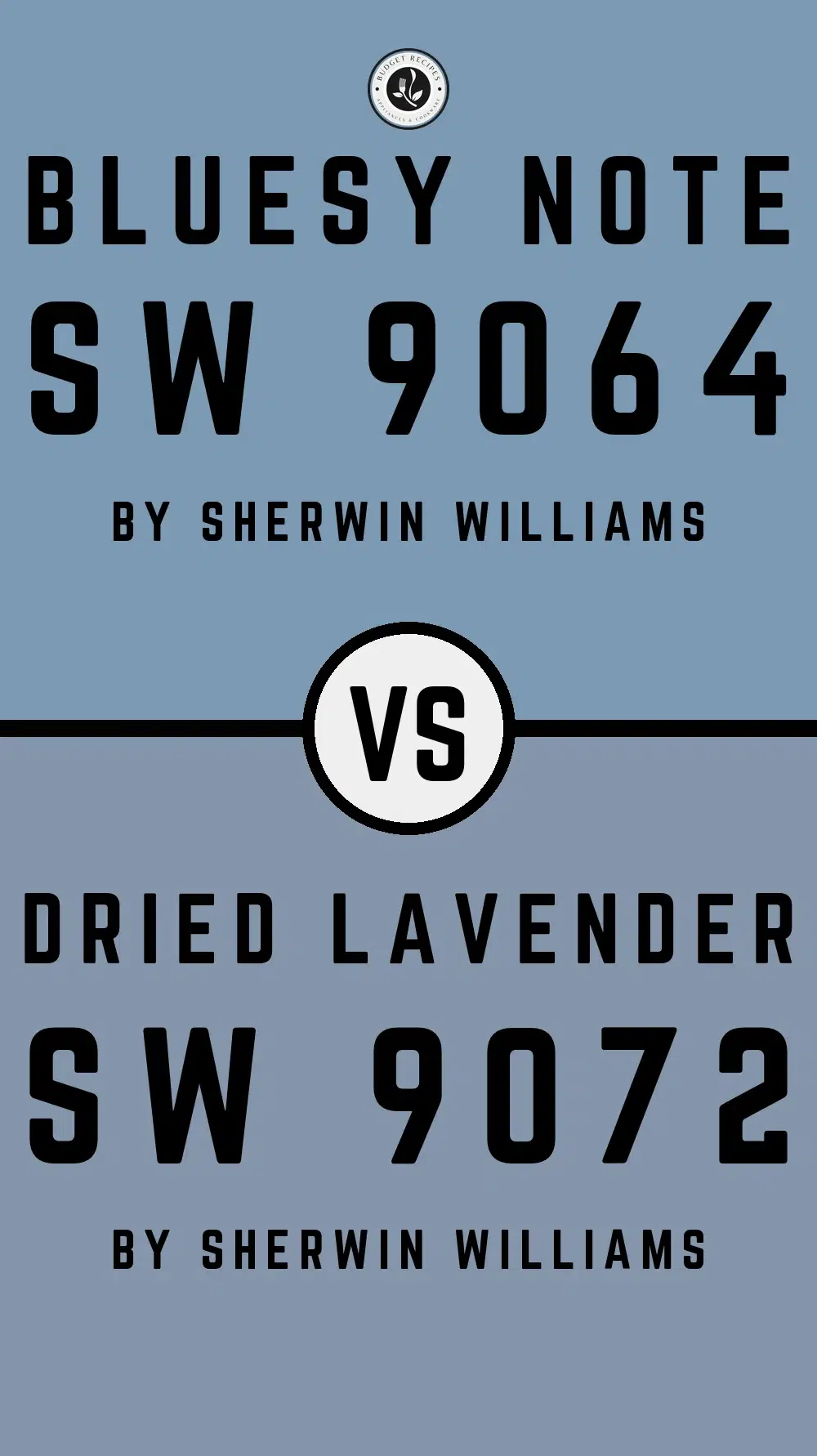 Bluesy Note SW 9064 vs Dried Lavender SW 9072