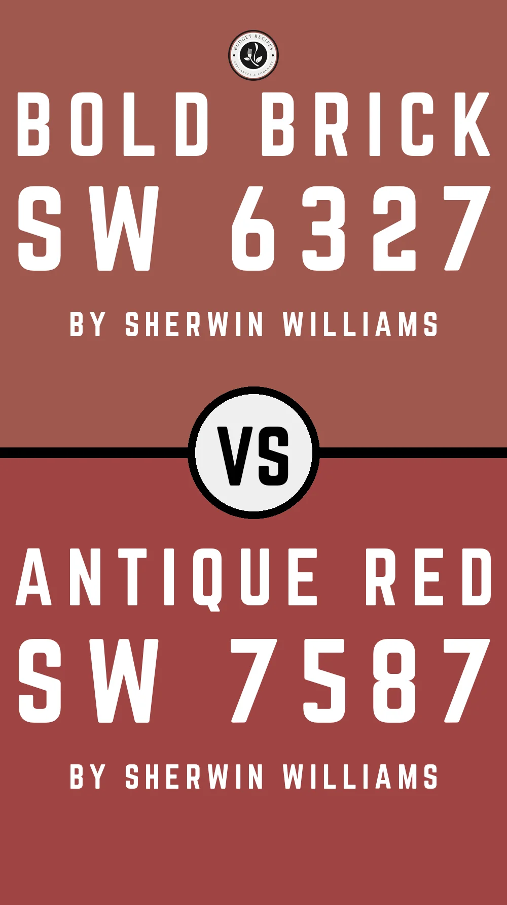 Bold Brick SW 6327 vs Antique Red SW 7587