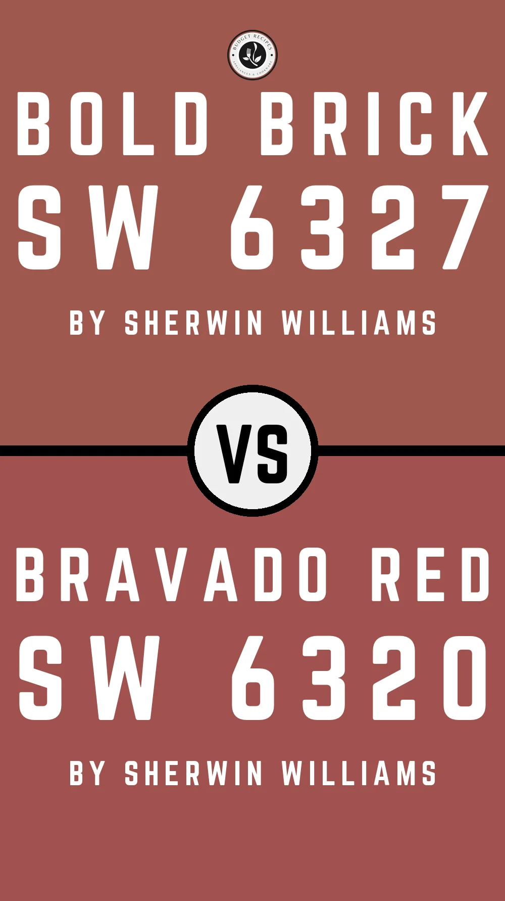 Bold Brick SW 6327 vs Bravado Red SW 6320