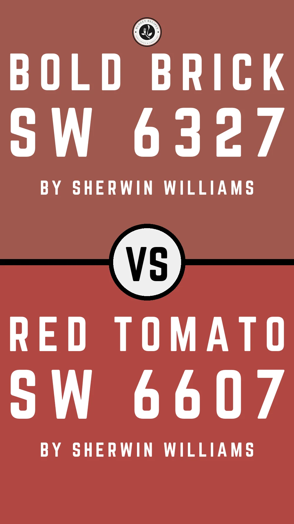 Bold Brick SW 6327 vs Red Tomato SW 6607