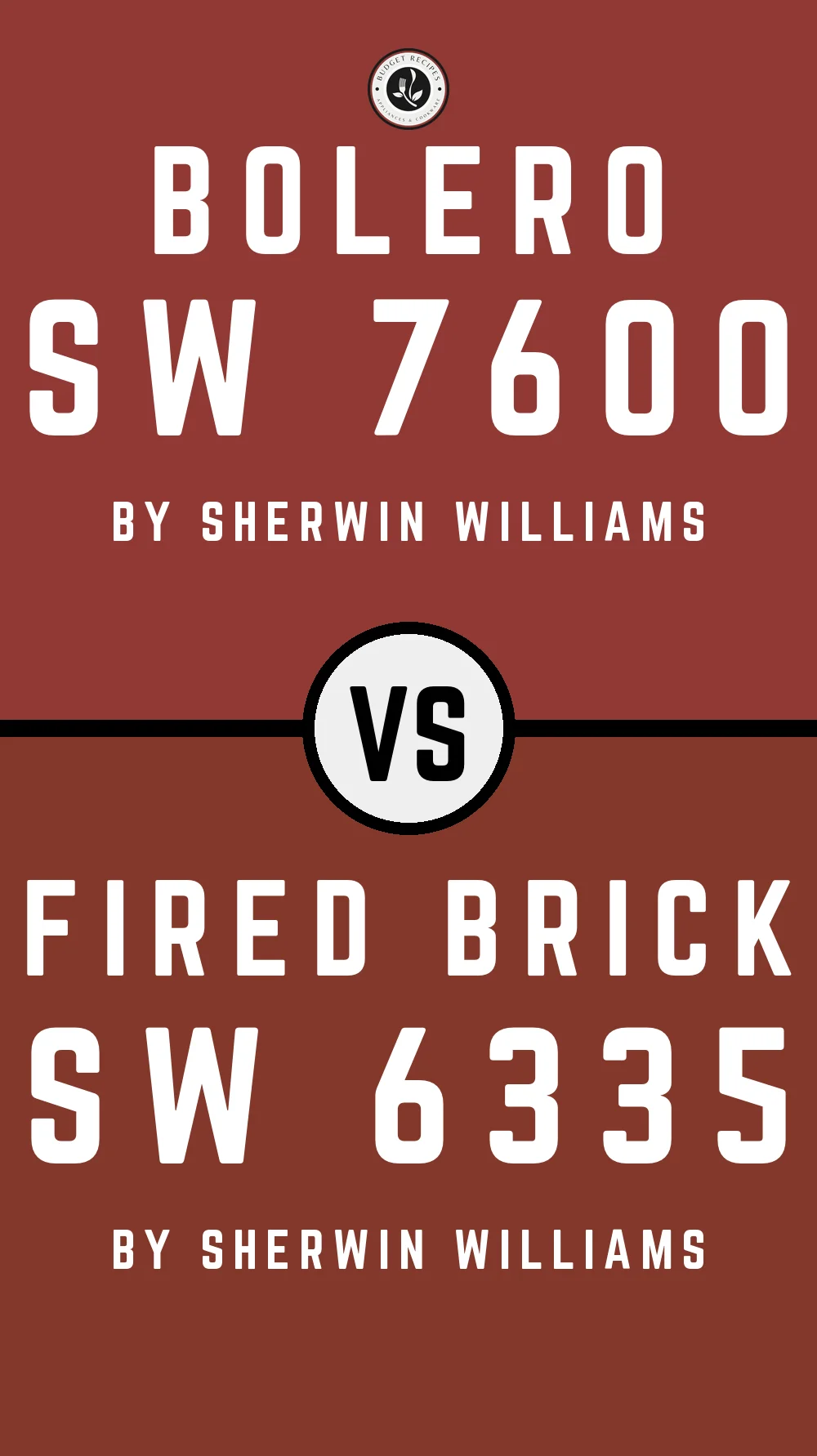 Bolero SW 7600 vs Fired Brick SW 6335