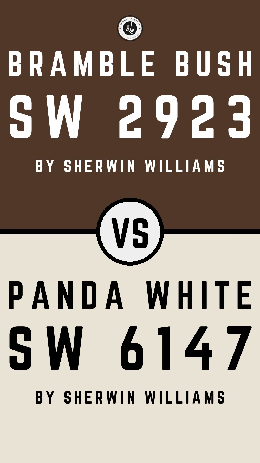 Bramble Bush SW 2923 vs Panda White SW 6147