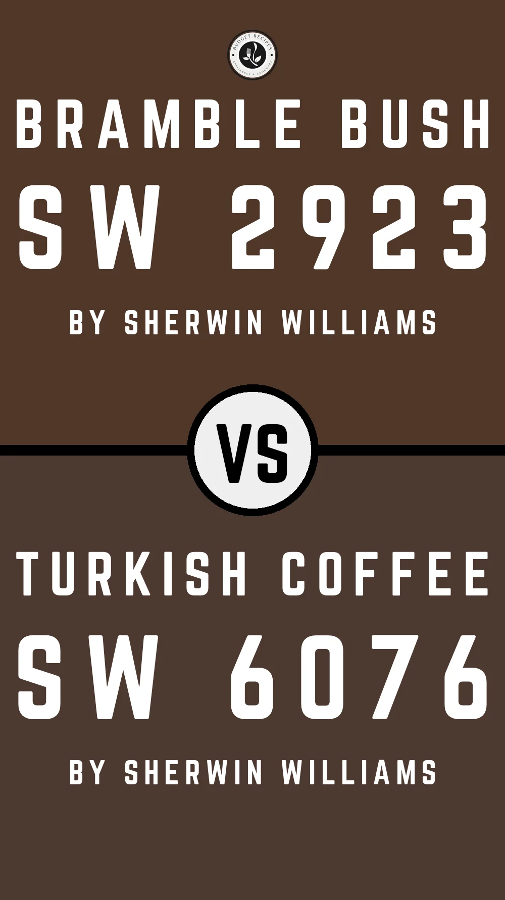 Bramble Bush SW 2923 vs Turkish Coffee SW 6076