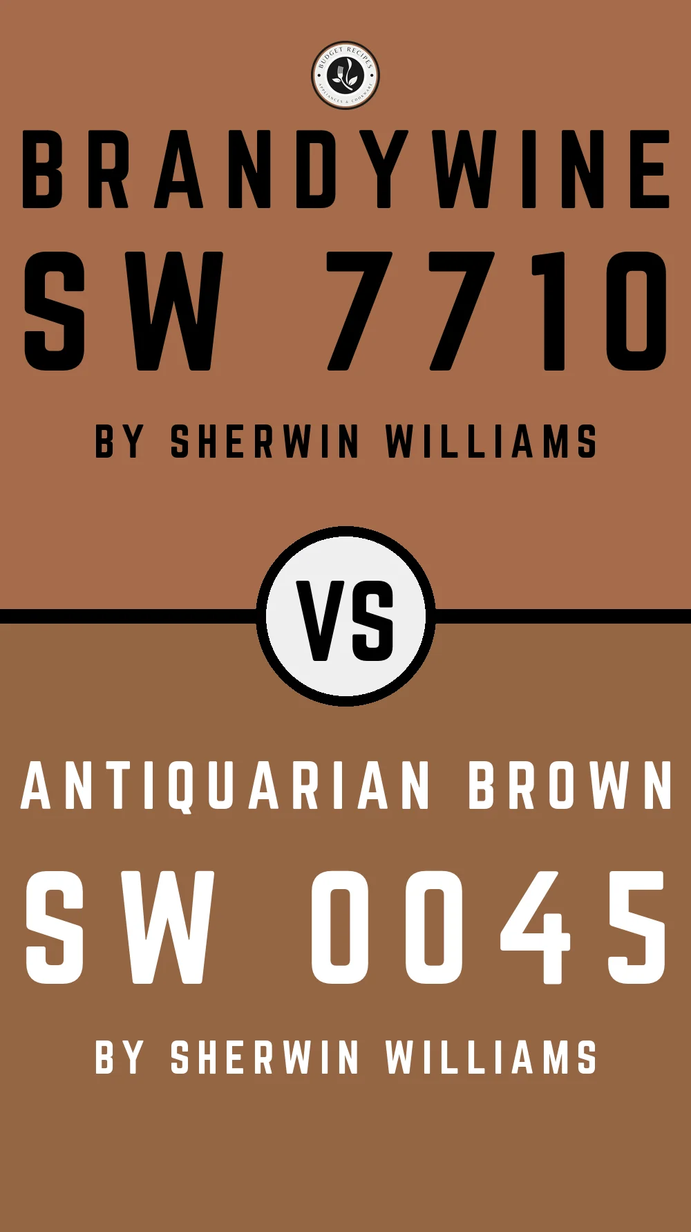 Brandywine SW 7710 vs Antiquarian Brown SW 0045