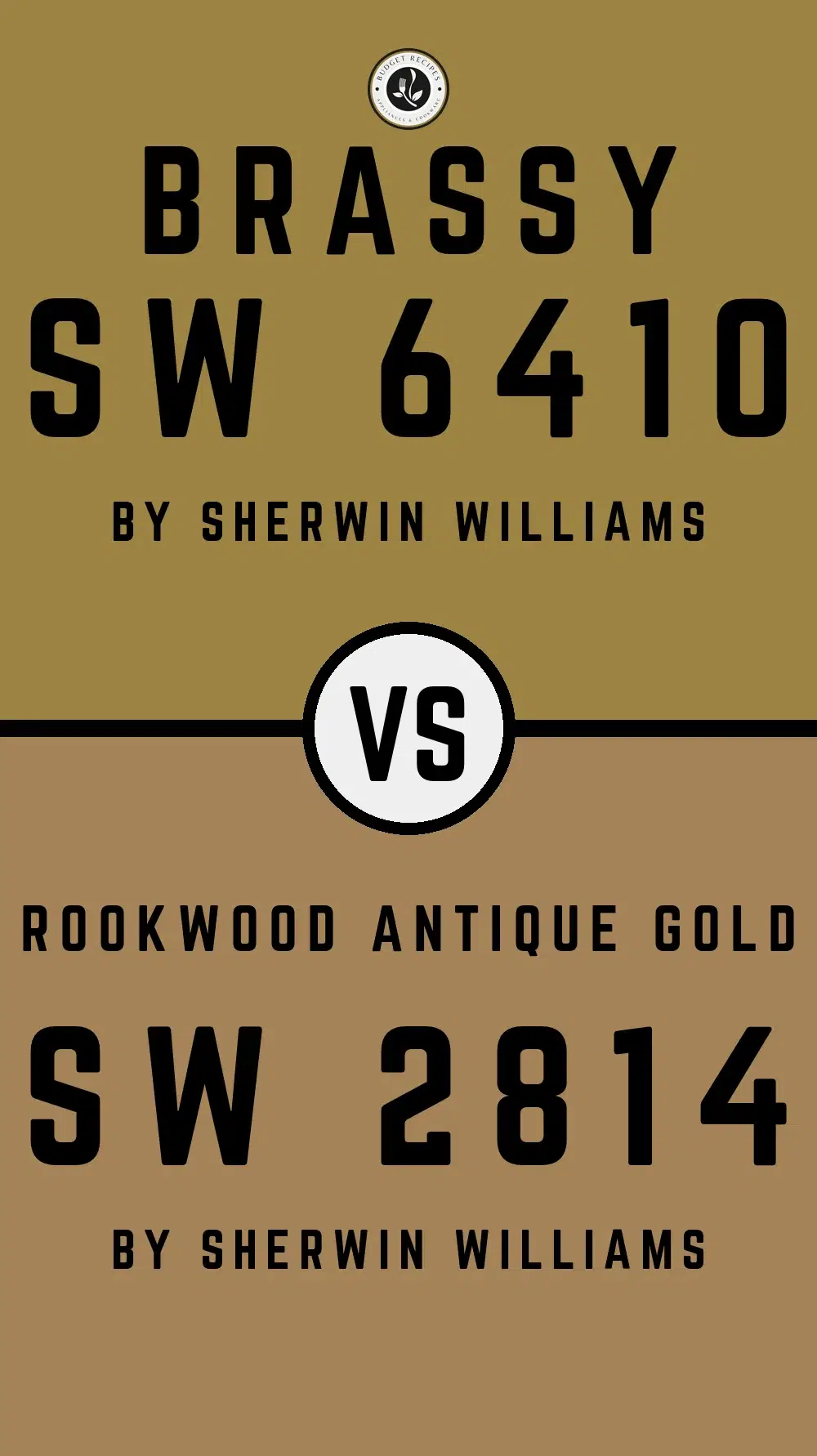 Brassy SW 6410 vs Rookwood Antique Gold SW 2814
