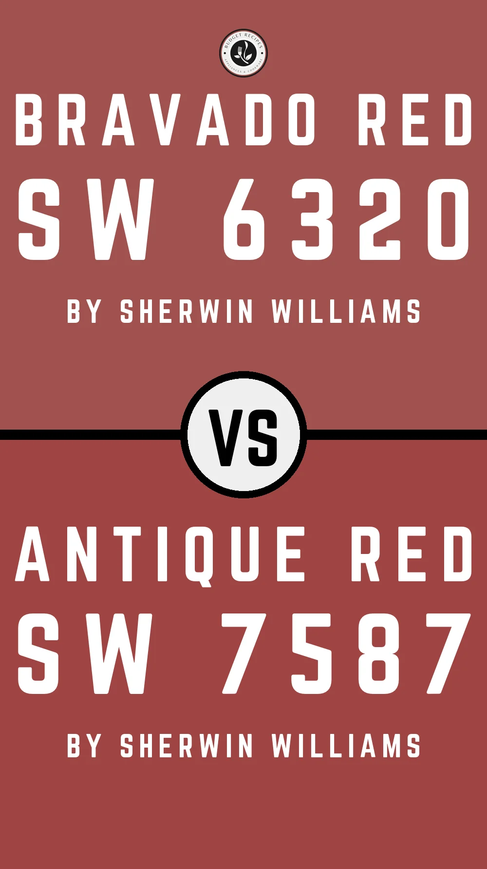 Bravado Red SW 6320 vs Antique Red SW 7587