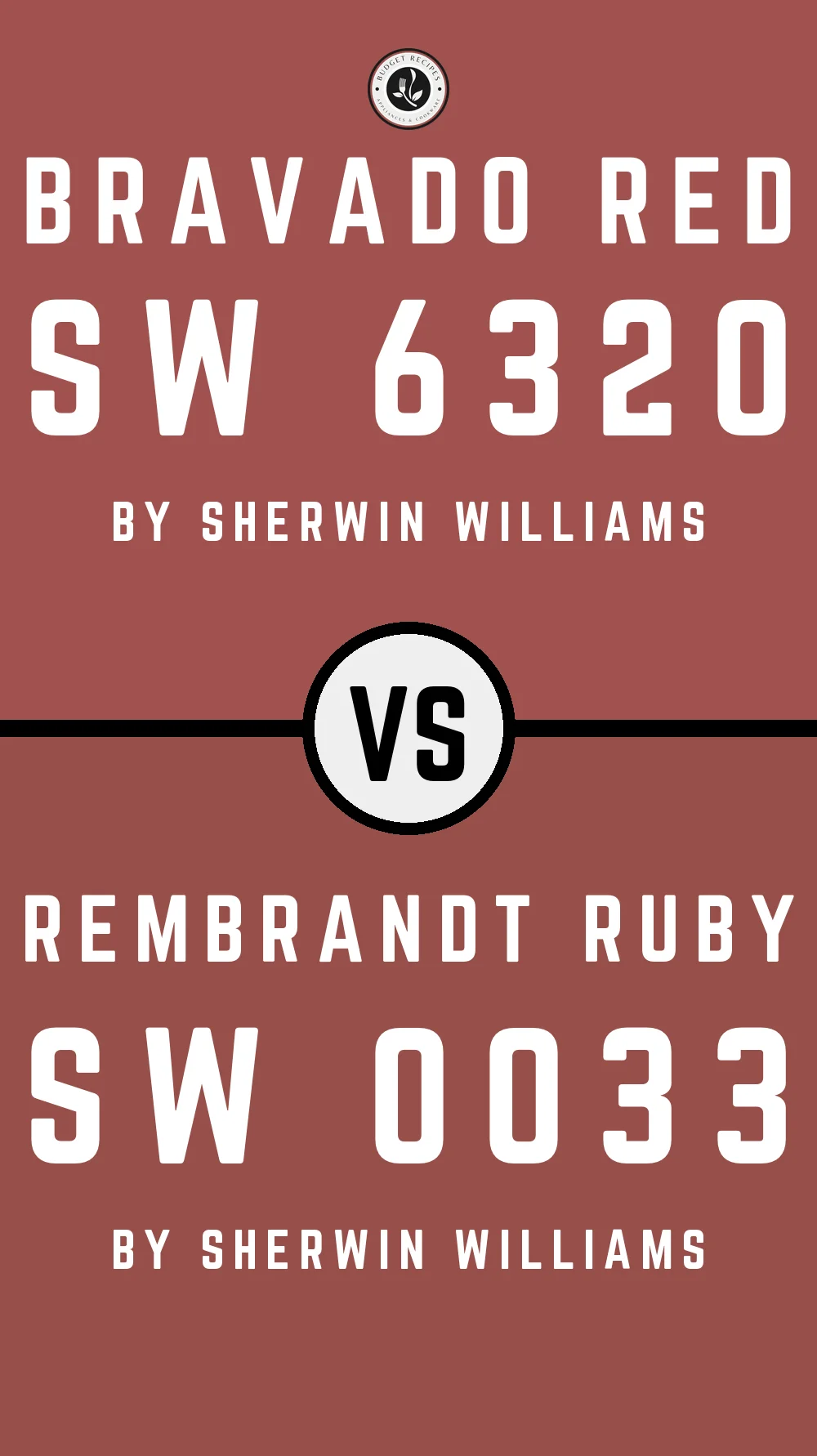 Bravado Red SW 6320 vs Rembrandt Ruby SW 0033