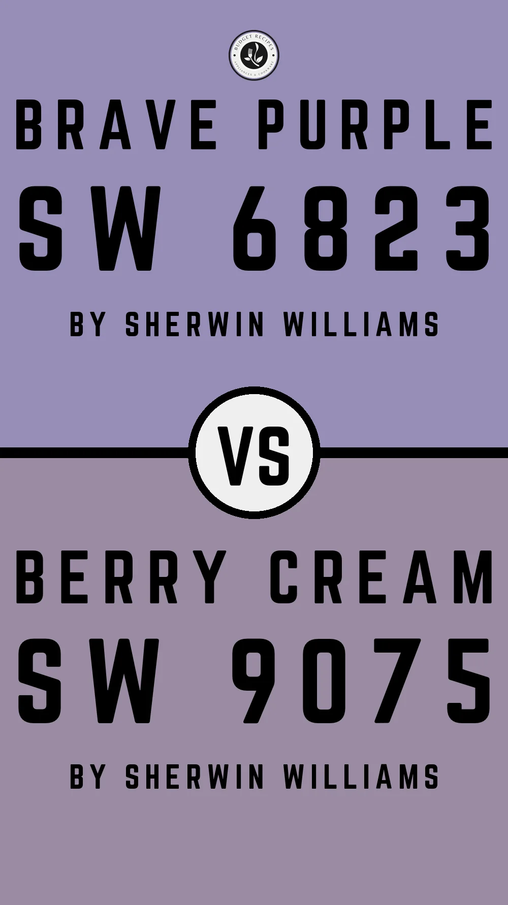 Brave Purple SW 6823 vs Berry Cream SW 9075