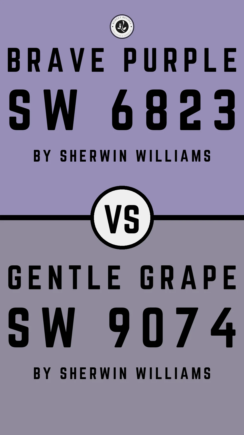 Brave Purple SW 6823 vs Gentle Grape SW 9074