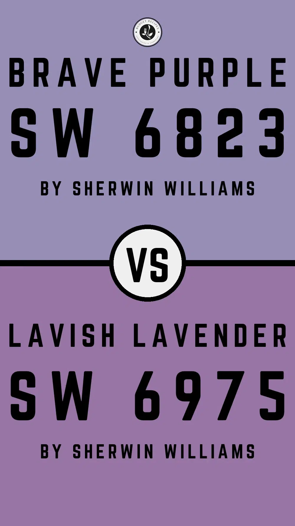 Brave Purple SW 6823 vs Lavish Lavender SW 6975