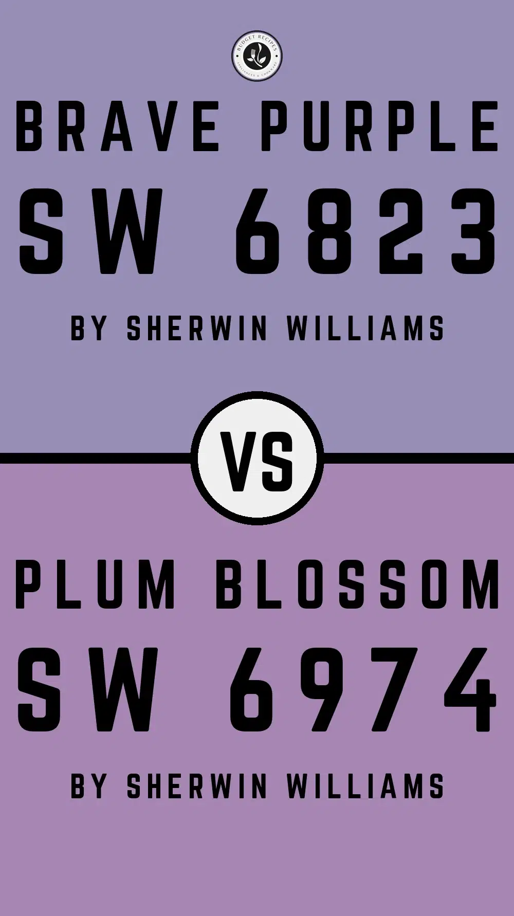 Brave Purple SW 6823 vs Plum Blossom SW 6974