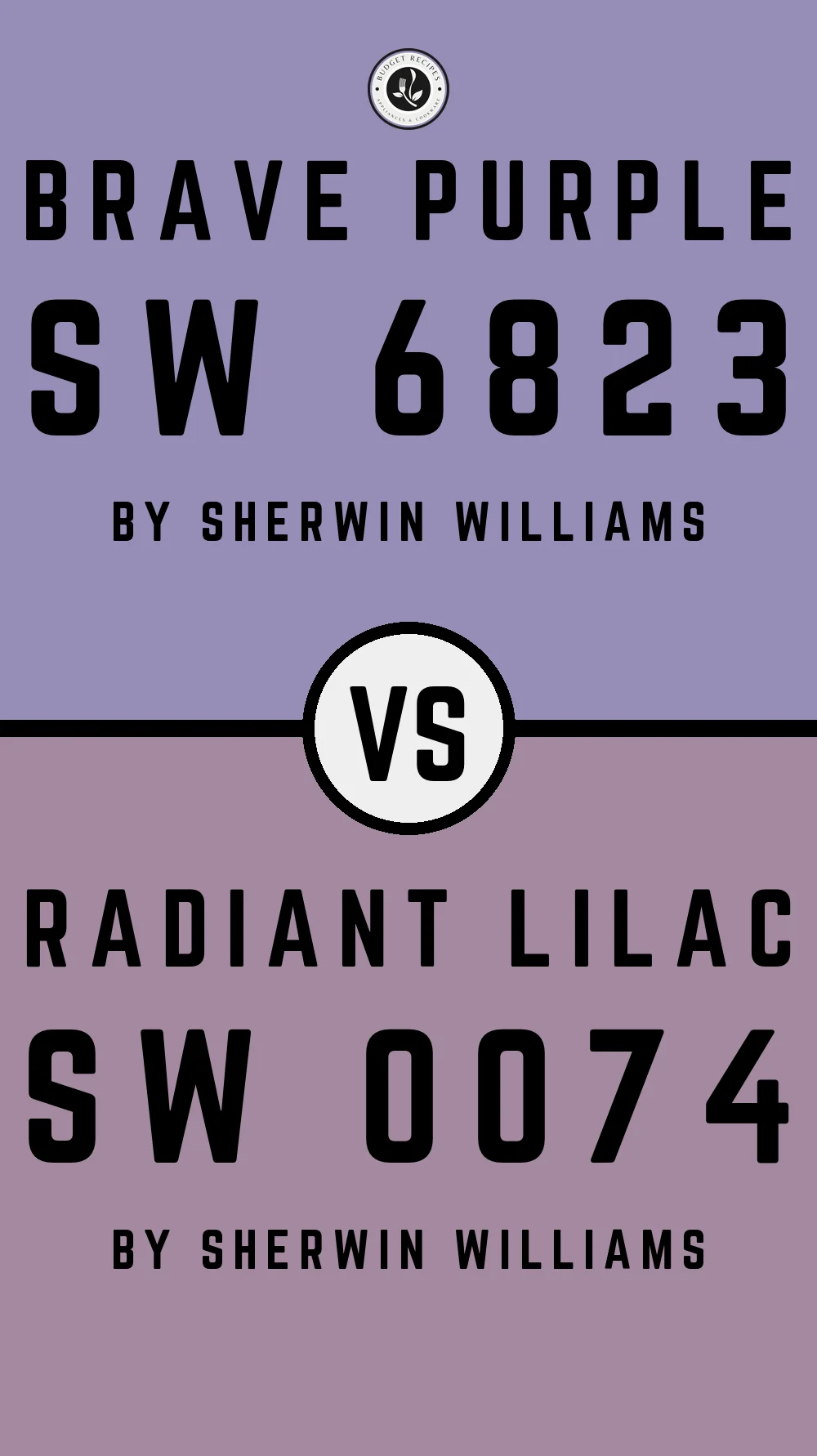 Brave Purple SW 6823 vs Radiant Lilac SW 0074