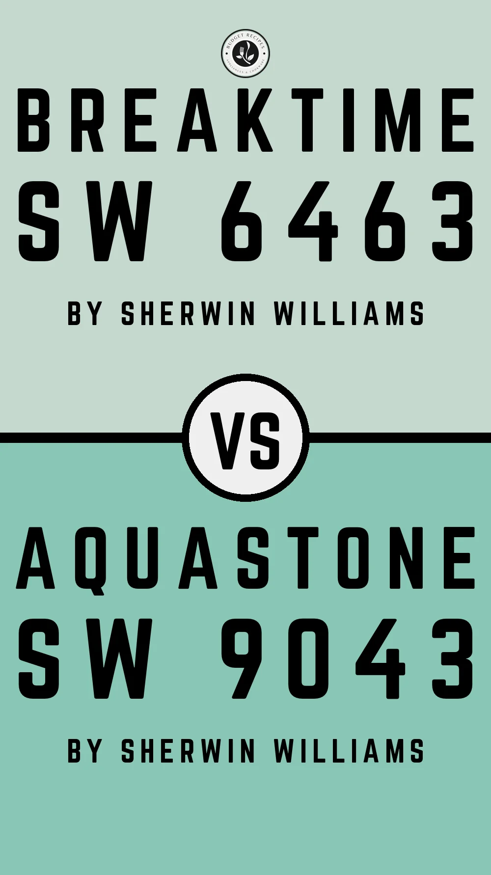Breaktime SW 6463 vs Aquastone SW 9043