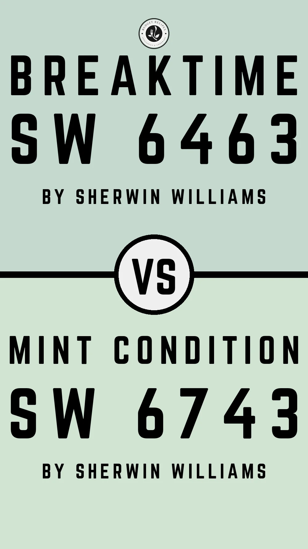 Breaktime SW 6463 vs Mint Condition SW 6743