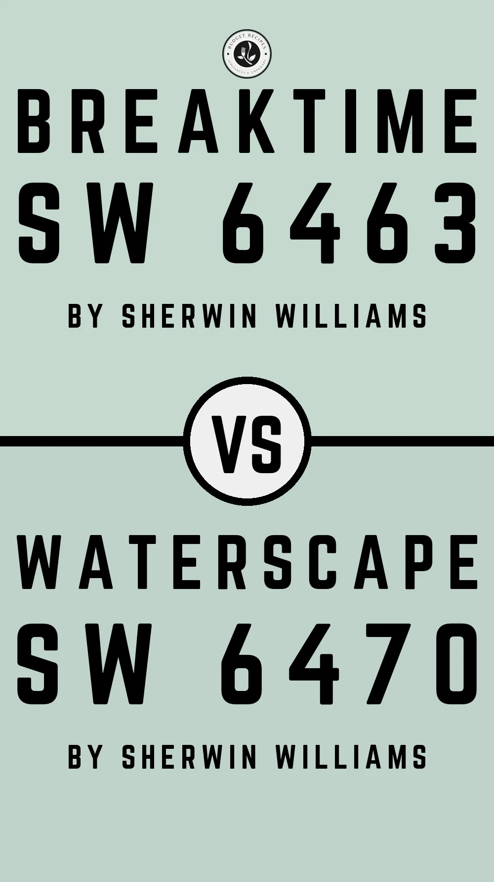 Breaktime SW 6463 vs Waterscape SW 6470