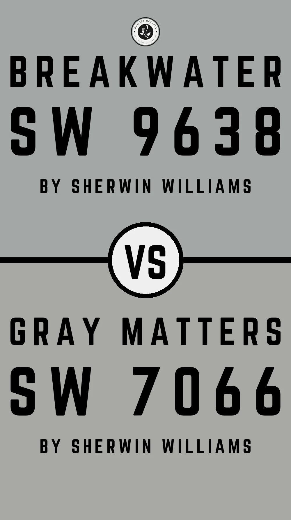 Breakwater SW 9638 vs Gray Matters SW 7066
