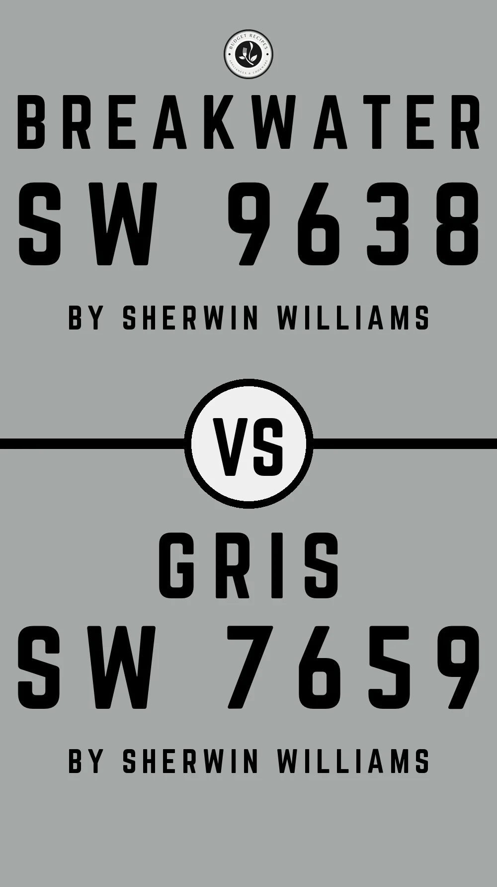 Breakwater SW 9638 vs Gris SW 7659