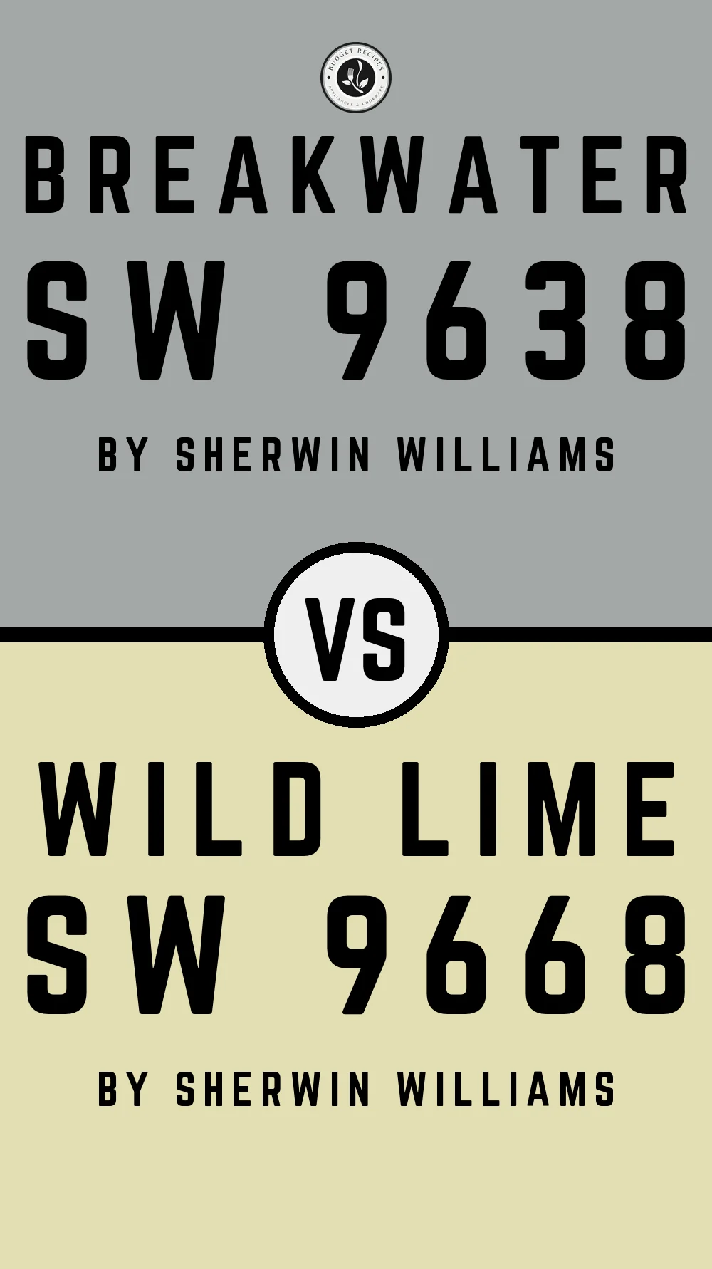 Breakwater SW 9638 vs Wild Lime SW 9668