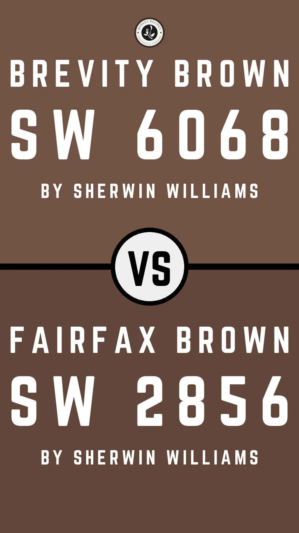 Brevity Brown SW 6068 vs Fairfax Brown SW 2856