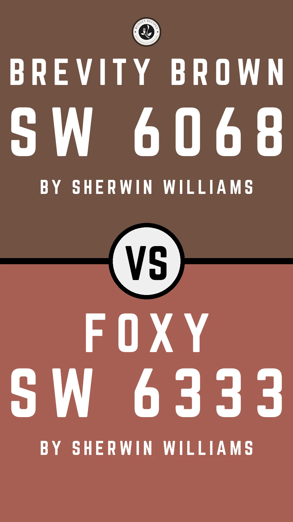 Brevity Brown SW 6068 vs Foxy SW 6333