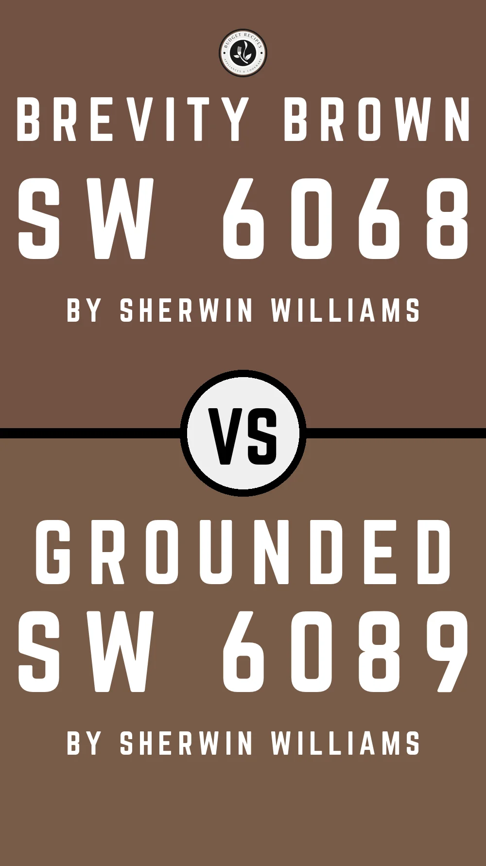 Brevity Brown SW 6068 vs Grounded SW 6089
