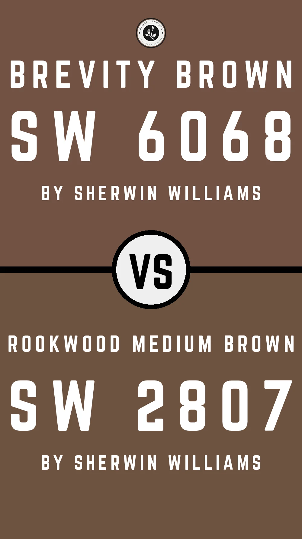 Brevity Brown SW 6068 vs Rookwood Medium Brown SW 2807