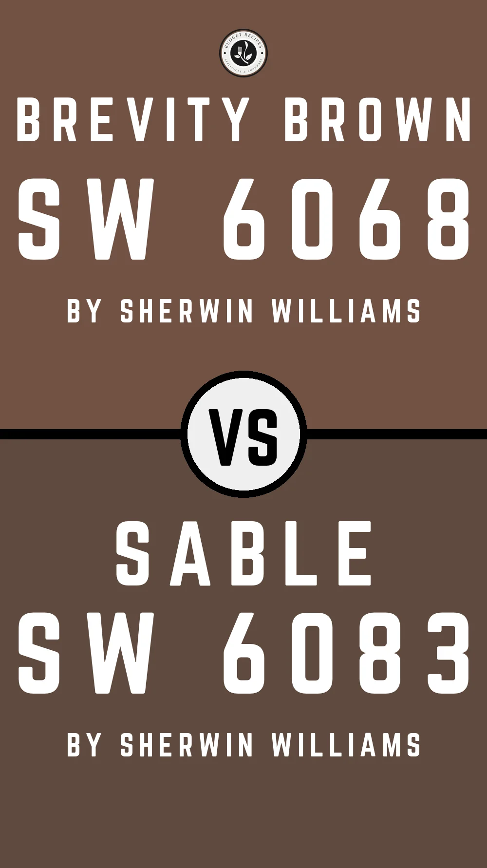 Brevity Brown SW 6068 vs Sable SW 6083