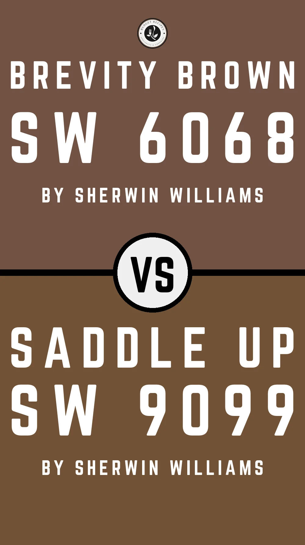 Brevity Brown SW 6068 vs Saddle Up SW 9099