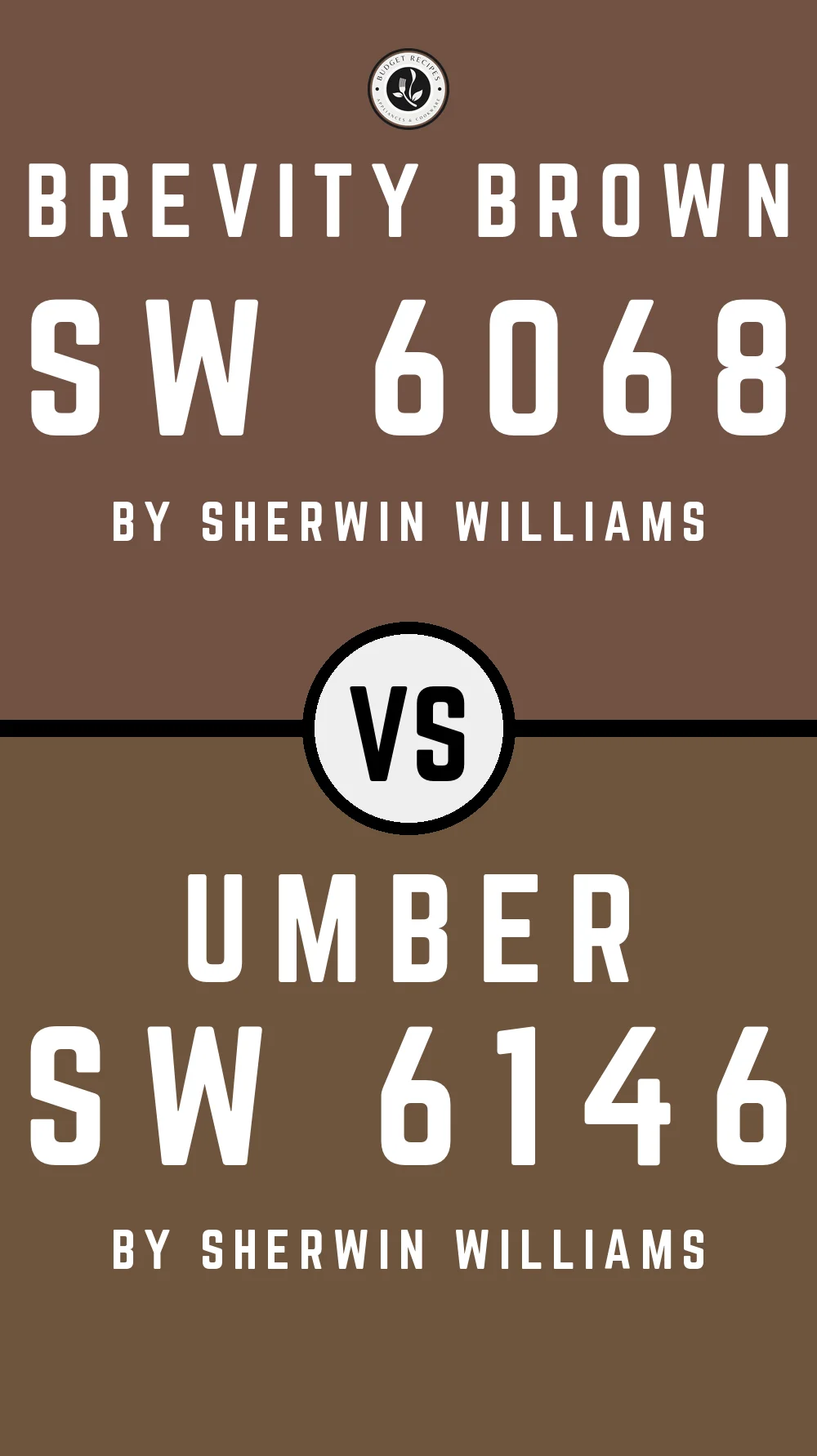 Brevity Brown SW 6068 vs Umber SW 6146