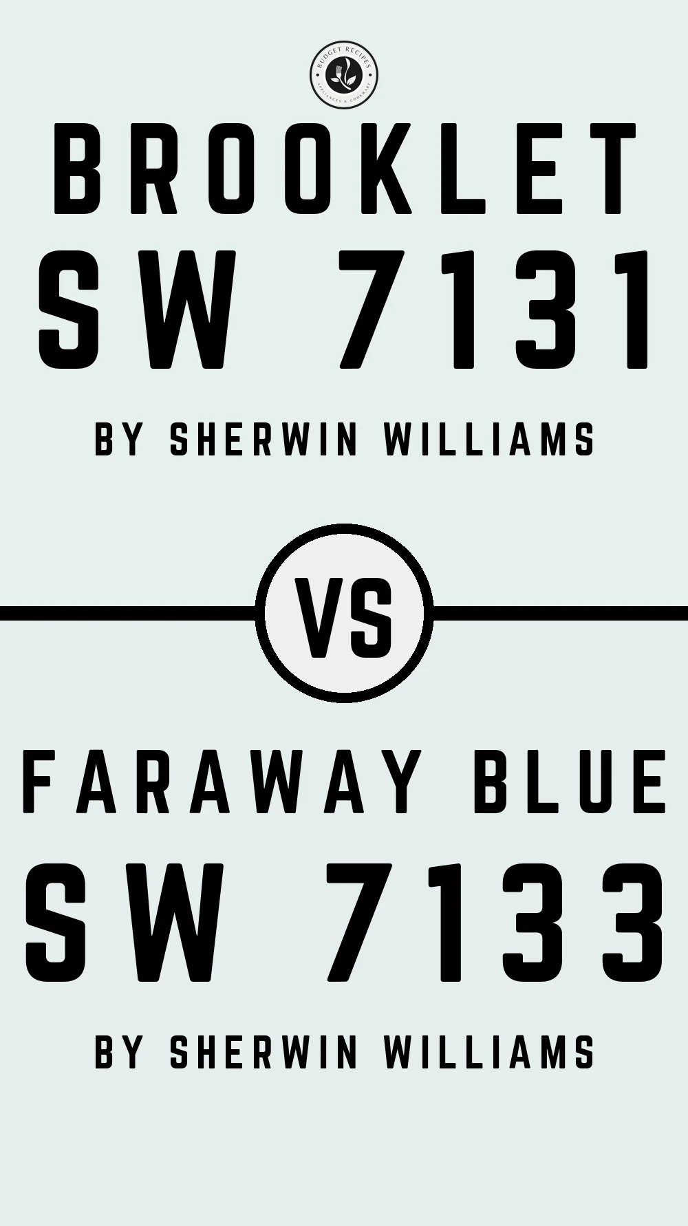 Brooklet SW 7131 vs Faraway Blue SW 7133