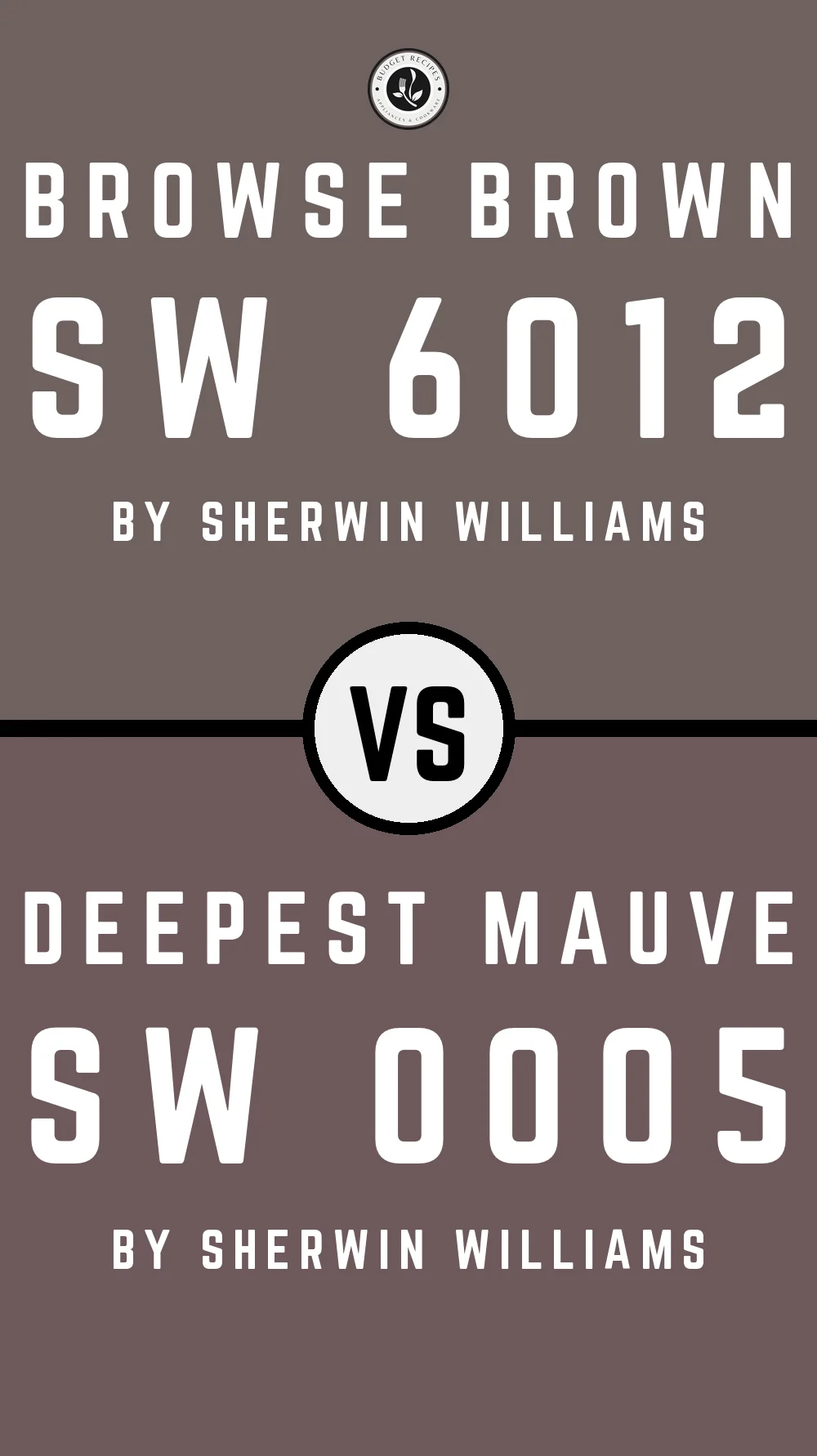 Browse Brown SW 6012 vs Deepest Mauve SW 0005