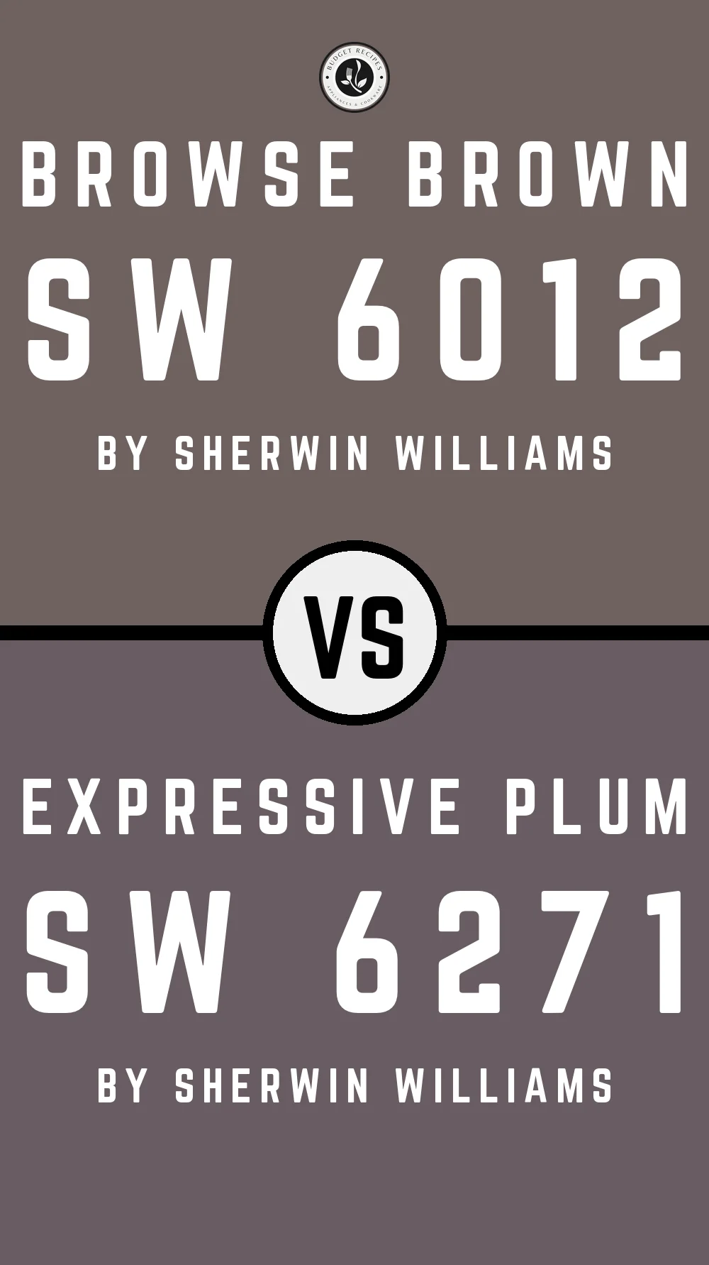 Browse Brown SW 6012 vs Expressive Plum SW 6271