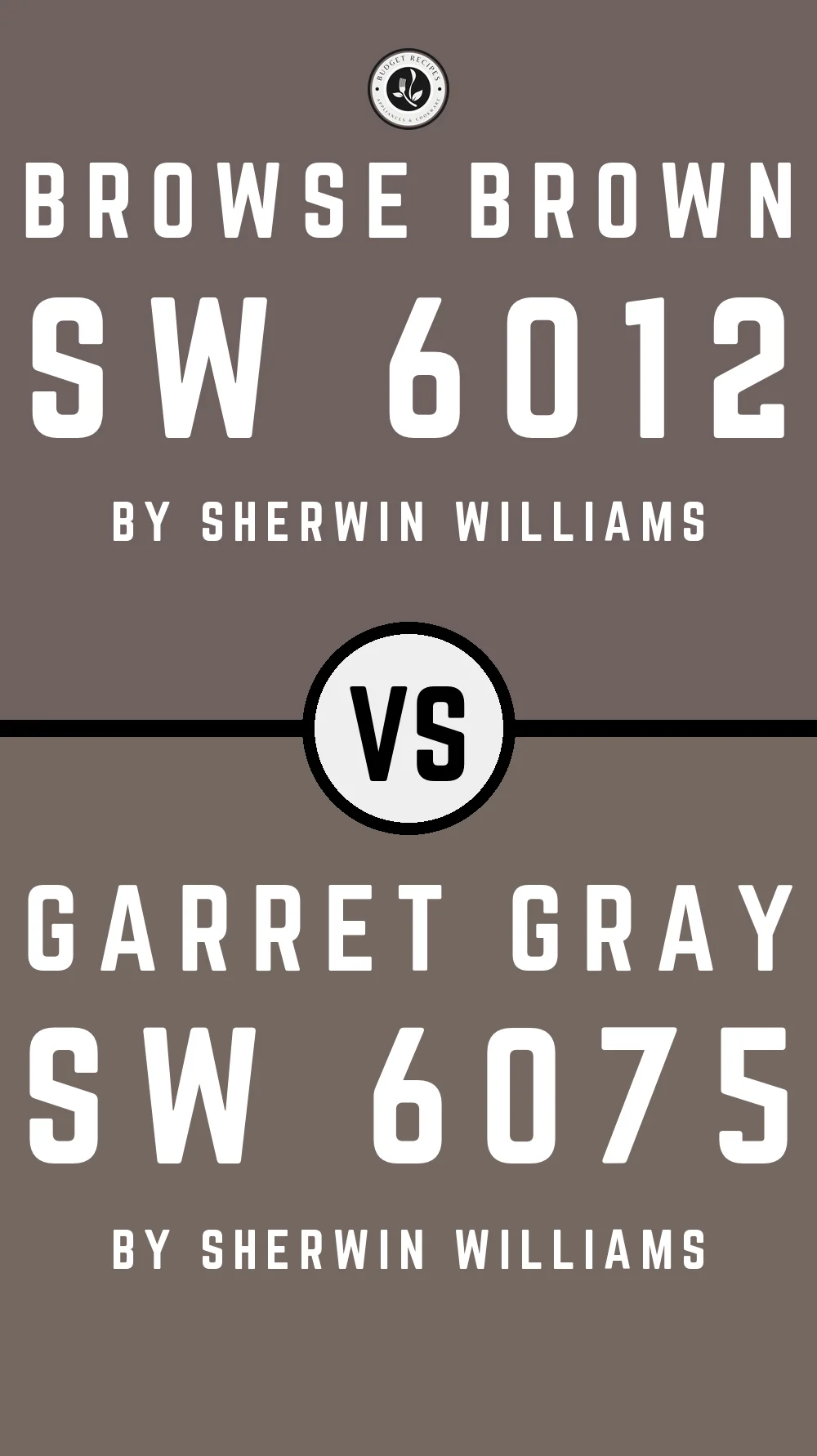 Browse Brown SW 6012 vs Garret Gray SW 6075